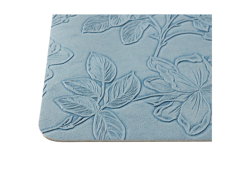 Maxwell & Williams Table Accents Embossed Floral Placemat Denim - close-up detail