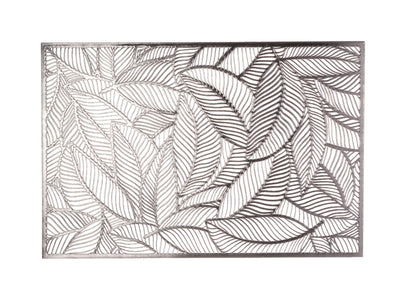 Maxwell & Williams Table Accents Cut-Out Leaf Placemat Silver - table linen placemat