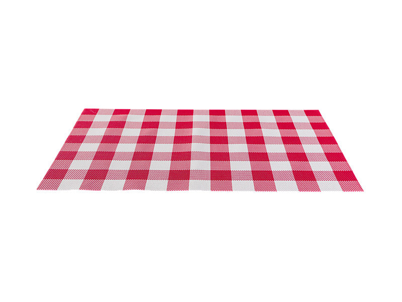 Casa Domani Trattoria Check Placemat Red 45x30cm - angled view
