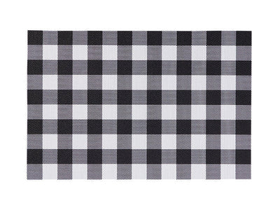 Casa Domani Trattoria Check Placemat Black 45x30cm - checked placemat