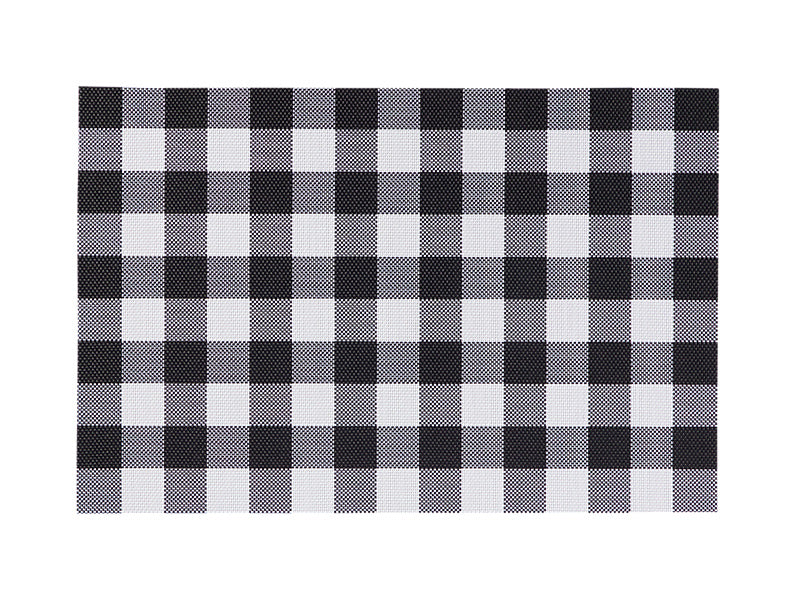 Casa Domani Trattoria Check Placemat Black 45x30cm - checked placemat