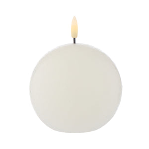 Amalfi Hughe LED Flickering Spherical Candle Rustic White 10x10x9cm - LED candle