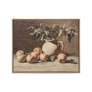 Amalfi Margot still life wall art multi-coloured — painterly canvas in timber box frame