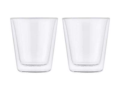 Maxwell & Williams Blend Double Wall Conical Glass Cups 200ml Set of 2