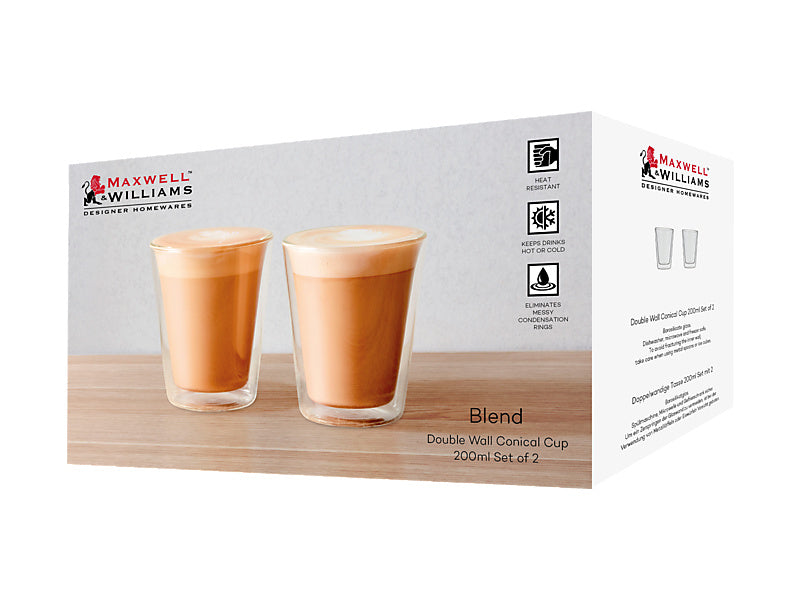 Blend double wall conical cups set of 2 in gift box
