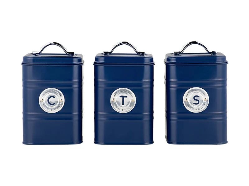 Canister set of 3 Grantham- Navy