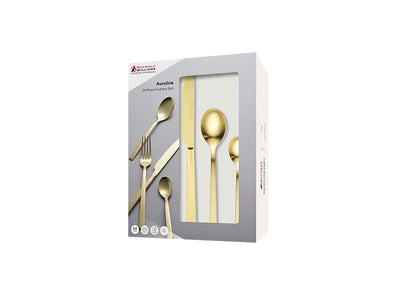 Maxwell & Williams Auroline 16 Piece Cutlery Set Champagne gift box - gift boxed cutlery set