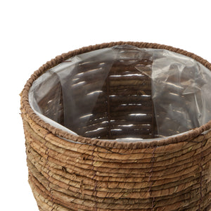 Albi Solana Banana Leaf Planter 21x28cm Natural - woven indoor planter (view 2)