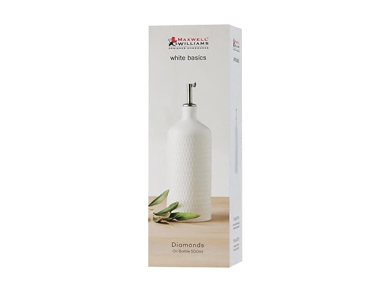 Oil Bottle - White Basics Diamond