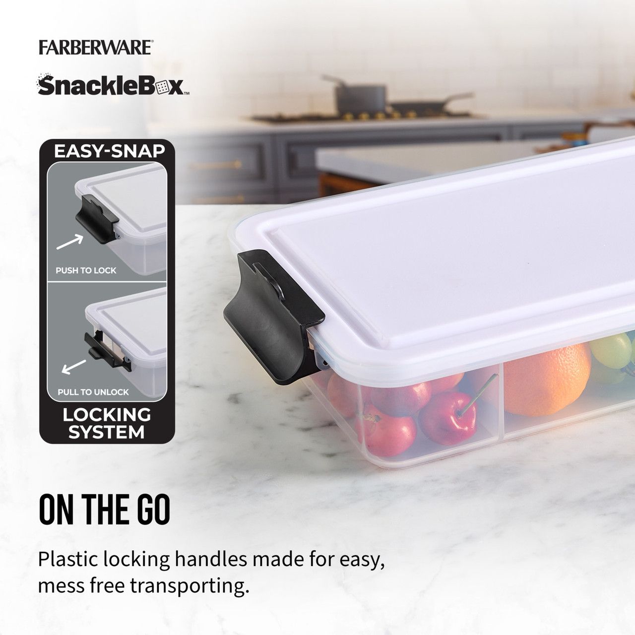 Farberware Snacklebox with Poly Cutting Board Lid - Small 20x32cm