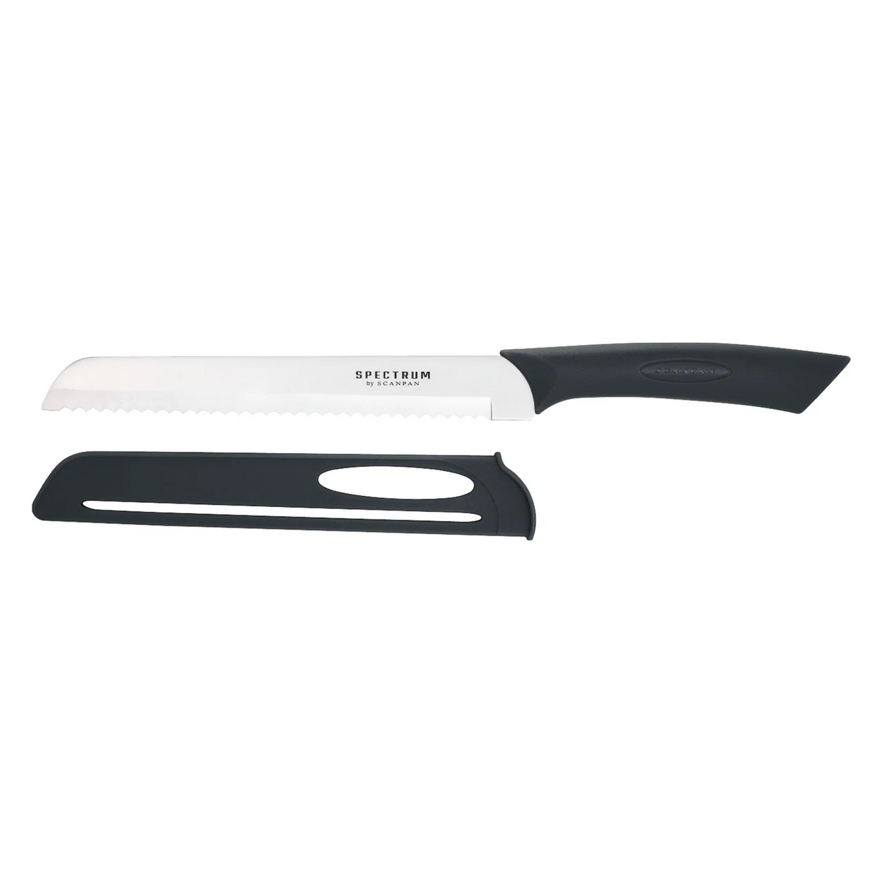 Scanpan Spectrum Bread Knife 20cm Black - serrated stainless steel bread knife
