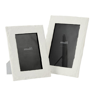 Amalfi Petra Photo Frame White 4x6 inch - tabletop photo frame