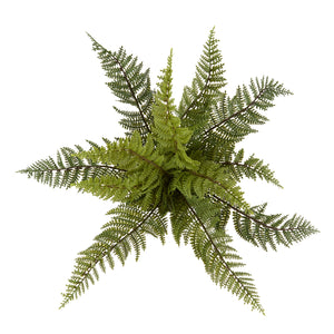 Rogue Leatherleaf Fern Green - faux leatherleaf fern potted plant