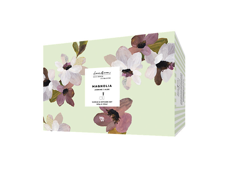 Love Anna Magnolia Candle & Diffuser Set gift box presentation