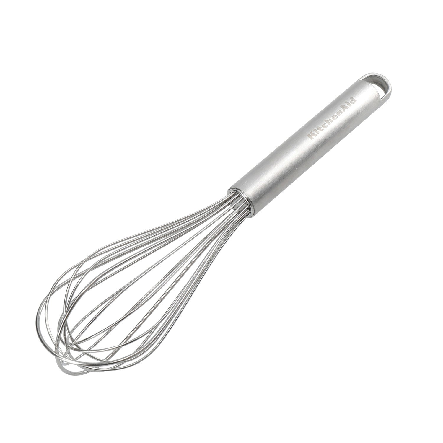 KitchenAid Stainless Steel Utility Whisk angle view - looped wire head