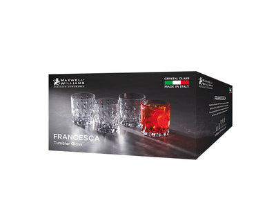 Maxwell & Williams Francesca Tumbler 320ml Set of 4 - gift box packaging
