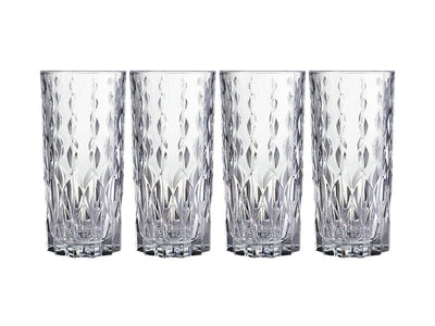 Maxwell & Williams Francesca Highball Glass 340ml Set of 4 - Italian crystal glassware