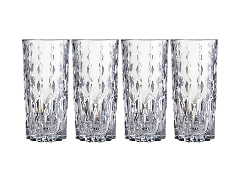 Maxwell & Williams Francesca Highball Glass 340ml Set of 4 - Italian crystal glassware