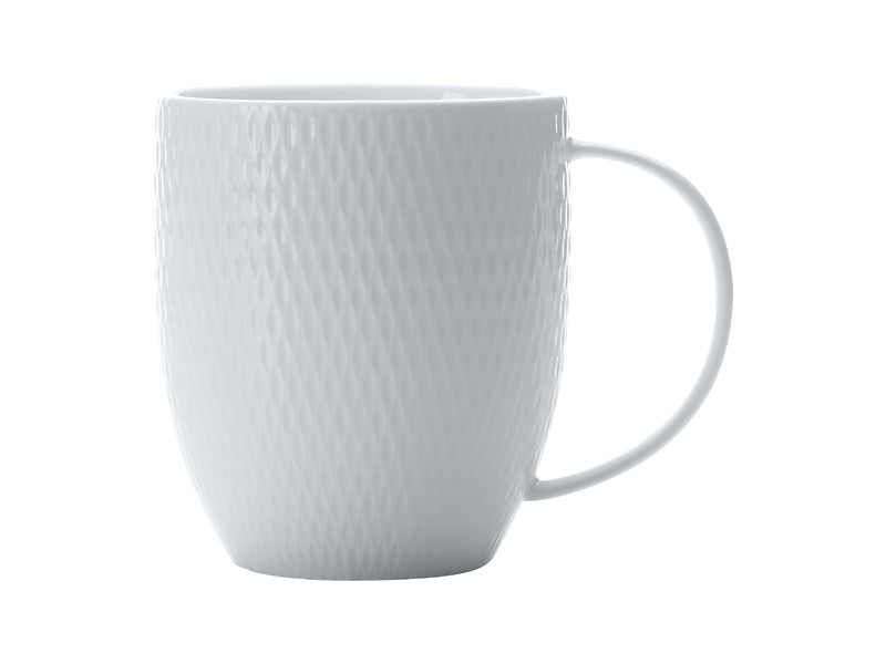Maxwell & Williams White Basics Diamonds Coupe Mug 420ml – white porcelain