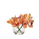 Rogue Cymbidium Orchid Glass Vase Arrangement Orange