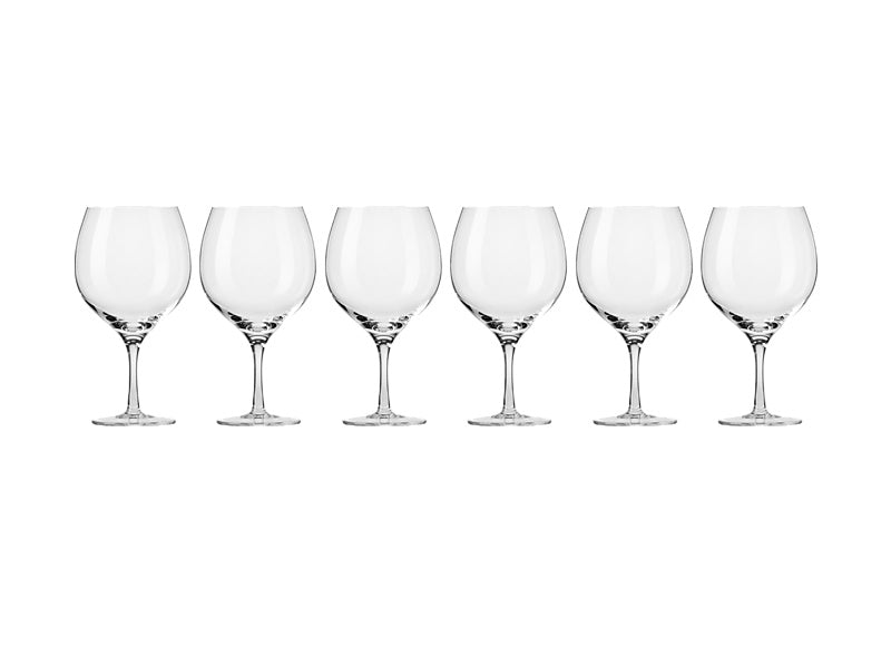 Krosno Harmony Gin Balloon Glasses 700ml Set of 6 - gin and tonic glassware