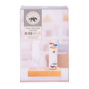 Maverick dual weather station clear — Galileo thermometer and storm glass