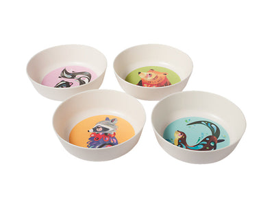 Maxwell & Williams Pete Cromer Woodland Creatures Melamine Bowls 15cm Set of 4 - melamine bowls