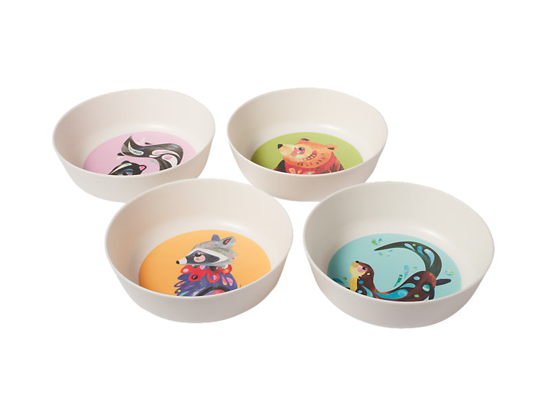 Maxwell & Williams Pete Cromer Woodland Creatures Melamine Bowls 15cm Set of 4 - melamine bowls