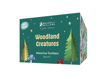 Maxwell & Williams Pete Cromer Woodland Creatures Melamine Tumblers 250ml Set of 4 gift box - melamine tumblers