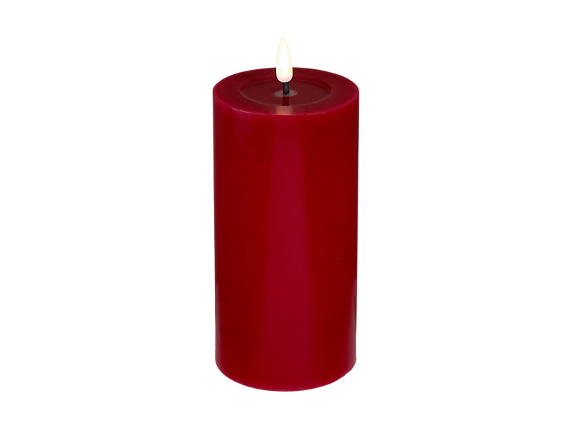 Maxwell & Williams Let's Get Lit LED Candle Cherry tall pillar - flameless candle