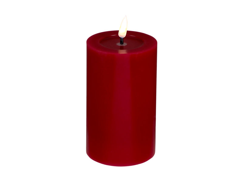 Maxwell & Williams Let's Get Lit LED Candle Cherry medium pillar - flameless candle