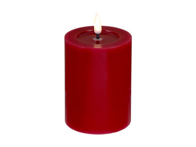 Maxwell & Williams Let's Get Lit LED Candle Cherry short pillar - flameless candle