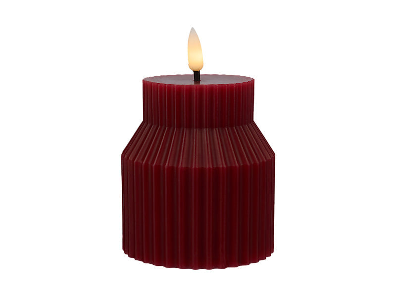 Maxwell & Williams Let's Get Lit Linea LED Sculptural Wax Candle Cherry - ambient LED flameless candle