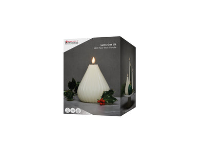 Let's Get Lit Christmas LED pear candle in natural cream, gift boxed – Maxwell & Williams