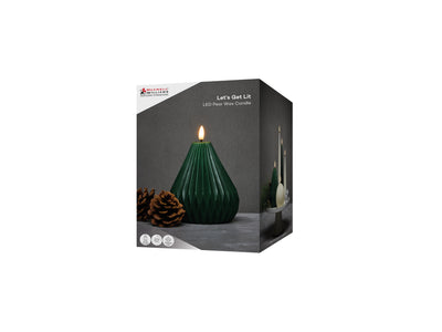 Let's Get Lit Christmas LED pear candle in pine green, gift boxed – Maxwell & Williams