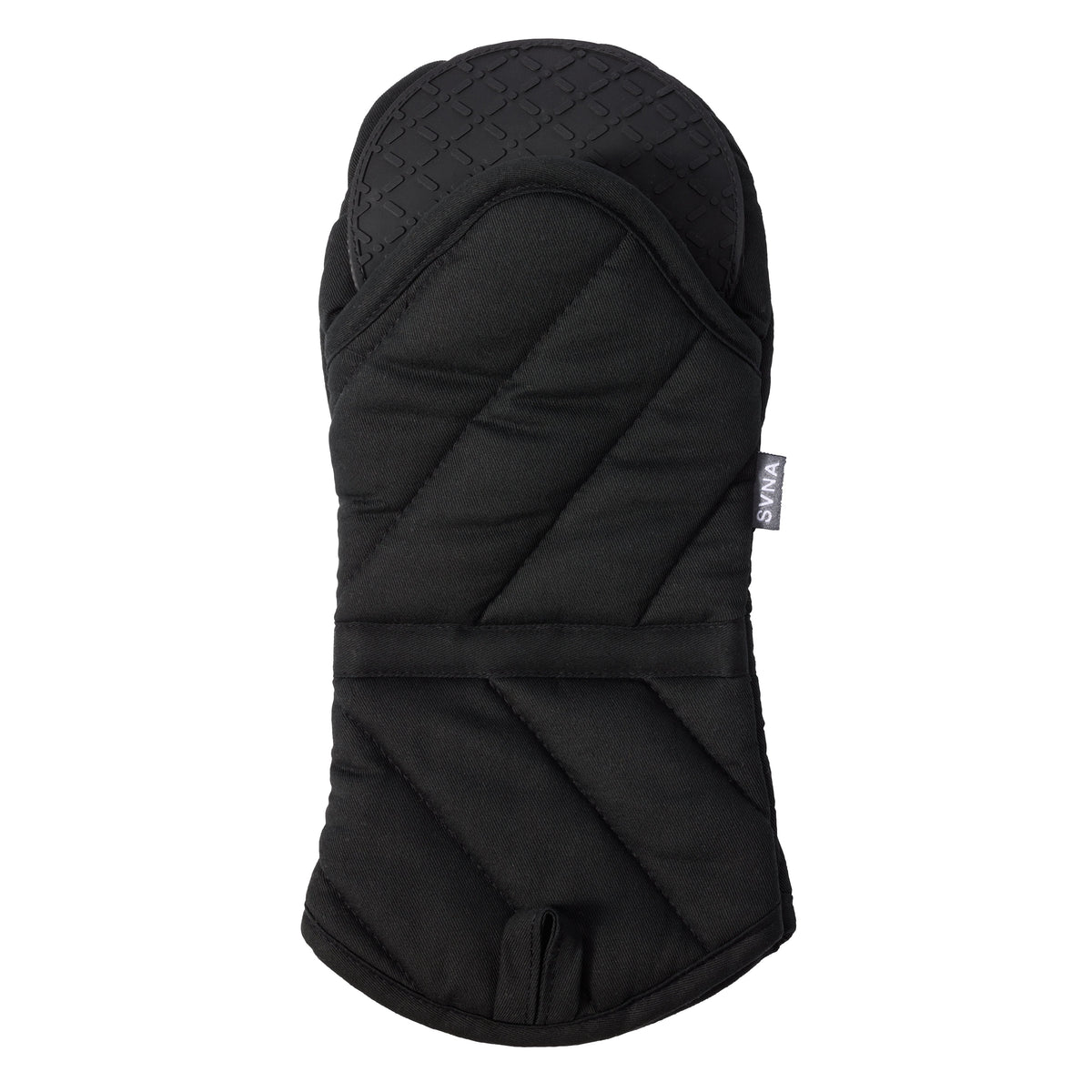 Albi Savannah Safe and Snug Oven Glove Black - heat resistant silicone oven glove