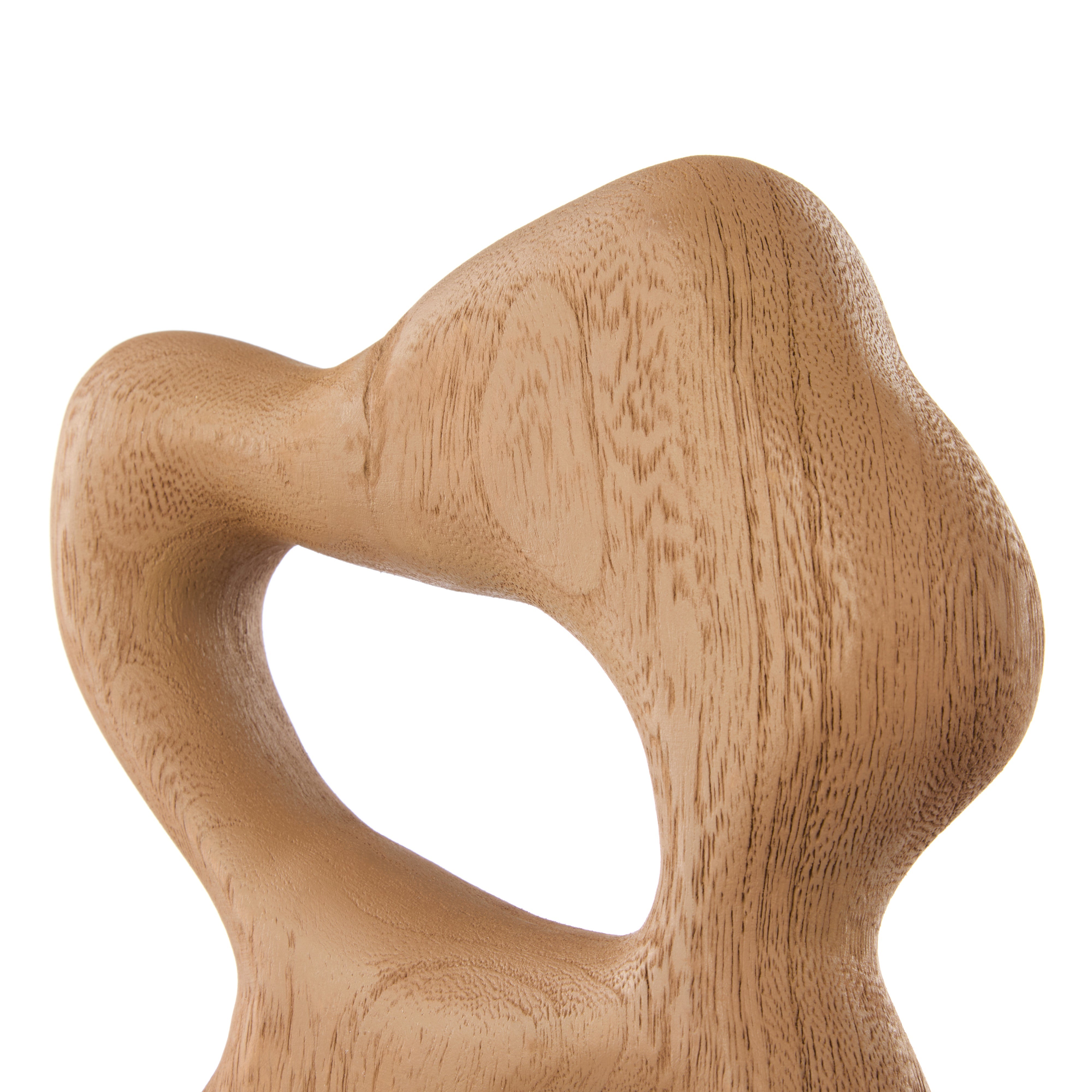 Amalfi Picton Abstract Timber Sculpture Natural and Black - decorative timber sculpture