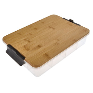 Farberware Snacklebox with Bamboo Lid - portable entertaining tray