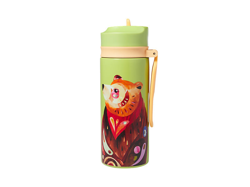 Maxwell & Williams Pete Cromer Insulated Bottle 500ml Brown Bear - double wall insulated drink bottle