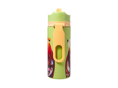 Maxwell & Williams Pete Cromer Insulated Bottle 500ml Brown Bear - double wall insulated drink bottle - side view