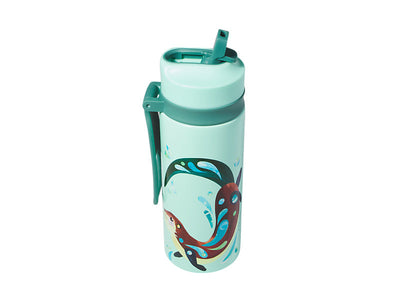 Maxwell & Williams Pete Cromer Insulated Bottle 500ml Otter - double wall insulated drink bottle - angled view
