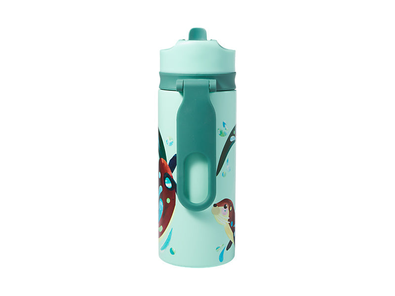 Maxwell & Williams Pete Cromer Insulated Bottle 500ml Otter - double wall insulated drink bottle - side view