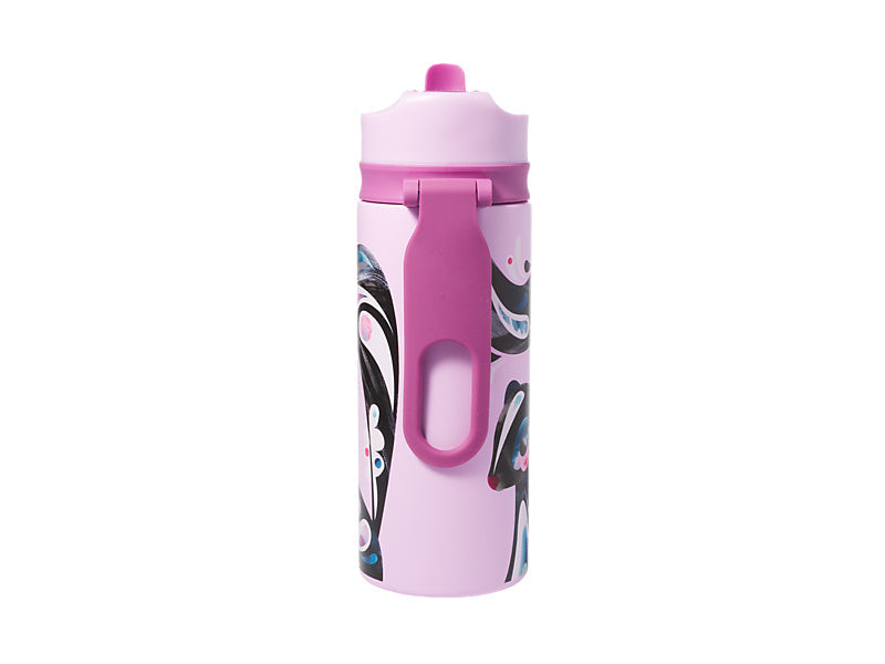 Maxwell & Williams Pete Cromer Insulated Bottle 500ml Skunk - double wall insulated drink bottle - side view