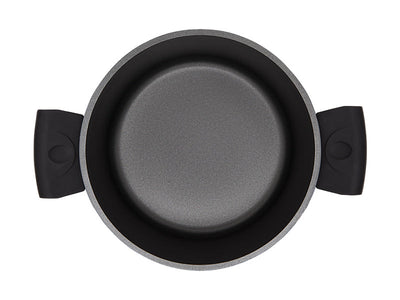 Maxwell & Williams Cast Lite Casserole 20cm Black top view non-stick interior