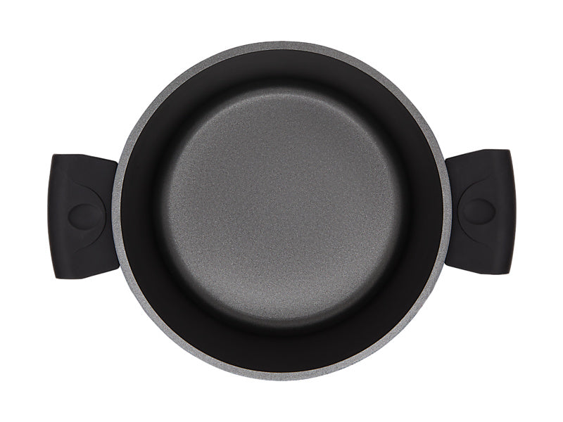 Maxwell & Williams Cast Lite Casserole 20cm Black top view non-stick interior