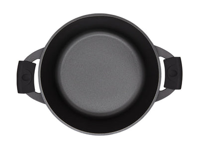Maxwell & Williams Cast Lite Casserole 28cm Black top view non-stick interior