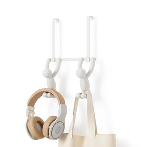 Umbra Buddy Over The Door Double Hook White - playful figurine coat hook