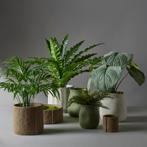 Rogue Leatherleaf Fern Green - faux leatherleaf fern potted plant
