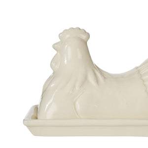 Davis & Waddell hen butter dish — open base view