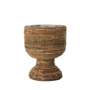 Albi Solana Banana Leaf Planter 26x33cm Natural - woven indoor planter